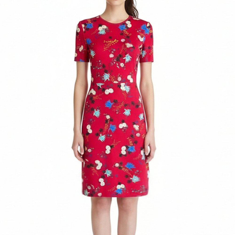 ERDEM Essie Floral Print Jersey Knit Dress